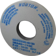 Norton - 14" Diam x 5" Hole x 1-1/2" Thick, I Hardness, 46 Grit Surface Grinding Wheel - Aluminum Oxide, Type 1, Coarse Grade, 1,800 Max RPM, Vitrified Bond, No Recess - USA Tool & Supply