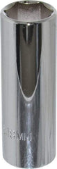 Proto - 3/8" Drive, Deep Hand Socket - 6 Points, 2-3/4" OAL, Chrome Finish - USA Tool & Supply