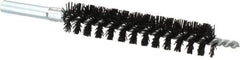 Schaefer Brush - 4" Brush Length, 3/4" Diam, Nylon Single Stem, Single Spiral Condenser Tube Brush - 6-1/4" Long, Nylon, 12-24 Female Connection - USA Tool & Supply