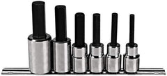 Proto - 6 Piece 1/2" Drive Metric Hex Bit Socket Set - 6 to 17mm Hex - USA Tool & Supply