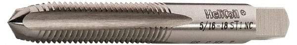 Heli-Coil - 7/8-14 UNF, H3, 4 Flute, Plug Chamfer, Bright Finish, High Speed Steel Hand STI Tap - 5-1/8" OAL, 2-1/2" Thread Length, 13/16" Square Length, 0.6" Square Size, 3B Class of Fit - USA Tool & Supply