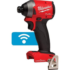 Milwaukee Tool - 18 Volt, 1/4" Drive, 167 Ft/Lb Torque, Cordless Impact Driver - Pistol Grip Handle, 3600 RPM, Lithium-Ion, Bare Tool - USA Tool & Supply