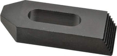 Jergens - 5/8" Stud, Low Carbon Steel, Plain Strap Clamp - 1-1/4" Travel, 4" OAL x 1-1/2" Wide x 3/4" High, Black Oxide Finish, Tapered Nose - USA Tool & Supply