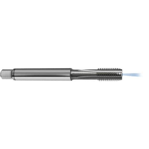 Guhring - M4x0.70 Metric 6HX 3 Flute Bright Finish Solid Carbide Straight Flute Standard Hand Tap - Plug, Right Hand Thread, 63mm OAL, D4/D5 Limit, Through Coolant - USA Tool & Supply