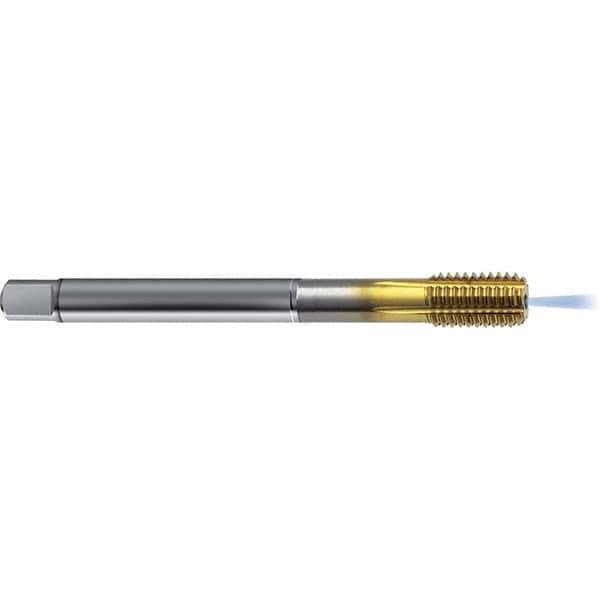 Guhring - 1/4-20 UNC 2BX H7/H8 Thread Limit Bottoming Thread Forming Tap - High Speed Steel, TiN Finish, 3.15" OAL, Right Hand Thread, Series 4383 - USA Tool & Supply