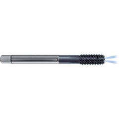 Guhring - 9/16-18 UNF 2BX H8/H9 Thread Limit Modified Bottoming Thread Forming Tap - High Speed Steel, TiCN Finish, 3.937" OAL, Right Hand Thread, Series 4380 - USA Tool & Supply