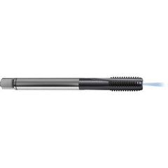 Guhring - M6x0.75 Metric 6HX 3 Flute TiCN Finish High Speed Steel Straight Flute Standard Hand Tap - Plug, Right Hand Thread, 80mm OAL, D5/D6 Limit, Through Coolant - Exact Industrial Supply