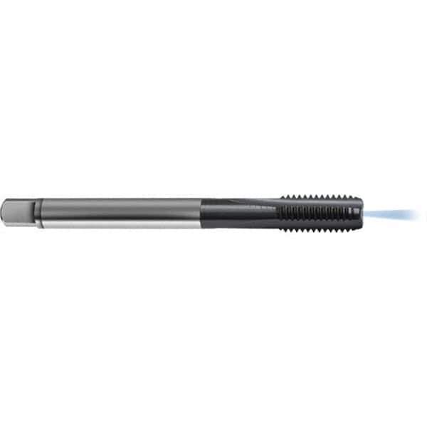 Guhring - M10x1.50 Metric 6HX 3 Flute TiCN Finish High Speed Steel Straight Flute Standard Hand Tap - Modified Bottoming, Right Hand Thread, 100mm OAL, D10/D11 Limit, Through Coolant - Exact Industrial Supply