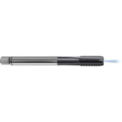 Guhring - M5x0.50 Metric 6HX 3 Flute TiCN Finish High Speed Steel Straight Flute Standard Hand Tap - Modified Bottoming, Right Hand Thread, 70mm OAL, D4/D5 Limit, Through Coolant - Exact Industrial Supply