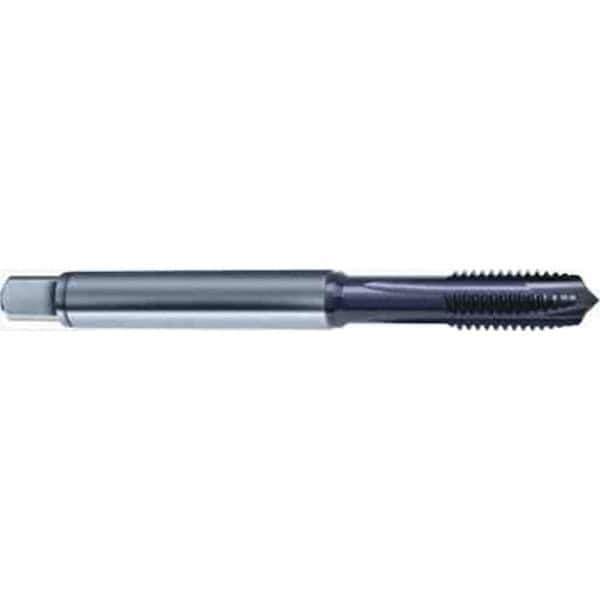 Guhring - M12x1.75 Metric 6HX 4 Flute TiAlN Finish High Speed Steel Straight Flute Standard Hand Tap - Plug, Right Hand Thread, 110mm OAL, D6/D7 Limit - Exact Industrial Supply