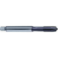 Guhring - M12x1.75 Metric 6HX 4 Flute TiAlN Finish High Speed Steel Straight Flute Standard Hand Tap - Plug, Right Hand Thread, 110mm OAL, D6/D7 Limit - Exact Industrial Supply