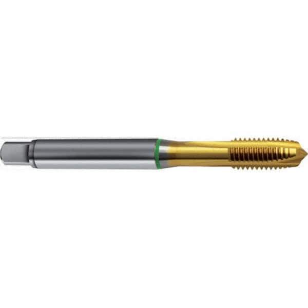 Guhring - M16x2.00 Metric 4 Flute 6H Plug Spiral Flute Tap - High Speed Steel, TiN Finish, 110mm OAL, Right Hand Flute, Right Hand Thread, D13, Series 4331 - USA Tool & Supply