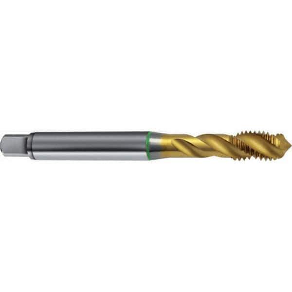 Guhring - M20x2.50 Metric 4 Flute 6H Modified Bottoming Spiral Flute Tap - High Speed Steel, TiN Finish, 140mm OAL, Right Hand Flute, Right Hand Thread, D13, Series 4311 - USA Tool & Supply