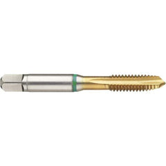 Guhring - 1/2-20 UNC 4 Flute 3B Plug Spiral Flute Tap - High Speed Steel, TiN Finish, 3.594" OAL, H5/H6, Series 3391 - Exact Industrial Supply