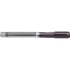 Guhring - M14x2.00 Metric 6HX 4 Flute TiAlN Finish High Speed Steel Straight Flute Standard Hand Tap - Modified Bottoming, Right Hand Thread, 110mm OAL, D6/D7 Limit - Exact Industrial Supply