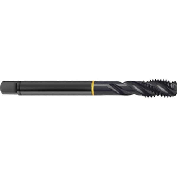Guhring - 7/8-14 UNF 4 Flute 2B/3B Modified Bottoming Spiral Flute Tap - High Speed Steel, Oxide Finish, 4.689" OAL, Right Hand Flute, Right Hand Thread, H4, Series 4409 - Exact Industrial Supply