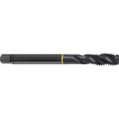 Guhring - 7/8-14 UNF 4 Flute 2B/3B Modified Bottoming Spiral Flute Tap - High Speed Steel, Oxide Finish, 4.689" OAL, Right Hand Flute, Right Hand Thread, H4, Series 4409 - Exact Industrial Supply