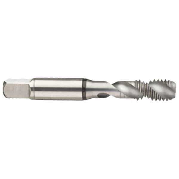 Guhring - 4-40 UNC 2 Flute 2B Modified Bottoming Spiral Flute Tap - High Speed Steel, Bright Finish, 2.205" OAL, Right Hand Flute, Right Hand Thread, H2/H3, Series 3931 - Exact Industrial Supply
