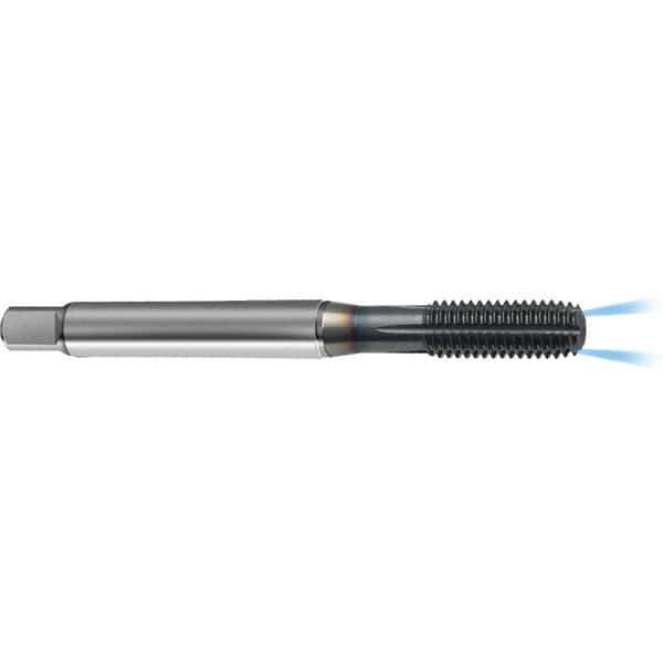 Guhring - M8x1.25 Metric 6HX D9/D10 Thread Limit Modified Bottoming Thread Forming Tap - High Speed Steel, TiCN Finish, 90mm OAL, 35mm Thread Length, Right Hand Thread, Series 1270 - USA Tool & Supply
