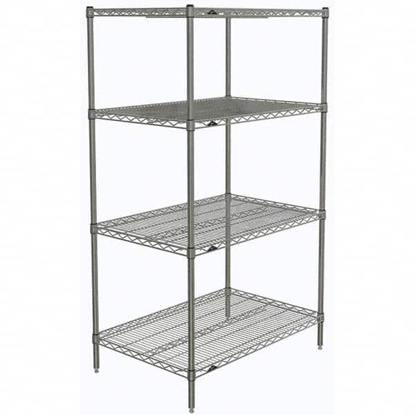 Metro - 2,000 Lb Capacity 4 Shelf Wire Shelving - Starter Unit - USA Tool & Supply