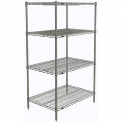Metro - 2,000 Lb Capacity 4 Shelf Wire Shelving - Starter Unit - USA Tool & Supply