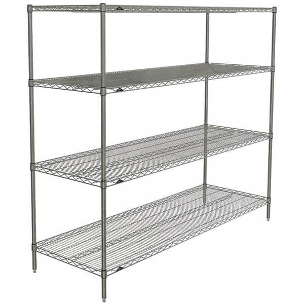 Metro - 2,000 Lb Capacity 4 Shelf Wire Shelving - Starter Unit - USA Tool & Supply