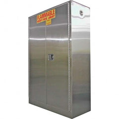 Securall Cabinets - Safety Cabinets Hazardous Chemical Type: Flammable and Combustible Liquids Color: Silver - USA Tool & Supply