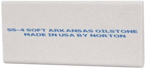 Norton - 4" Long x 1-3/4" Diam x 3/8" Thick, Novaculite Sharpening Stone - Round Edge Slip, Extra Fine Grade - USA Tool & Supply