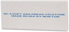 Norton - 4" Long x 1-3/4" Diam x 3/8" Thick, Novaculite Sharpening Stone - Round Edge Slip, Extra Fine Grade - USA Tool & Supply