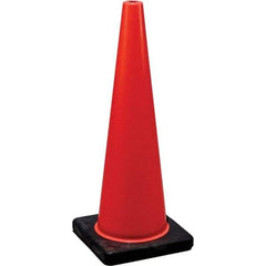NMC - 18" High, Orange Traffic Cone - 10-1/2" Base Width, Rubber - USA Tool & Supply