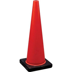NMC - 28" High, Orange Traffic Cone - 14-1/8" Base Width, Rubber - USA Tool & Supply