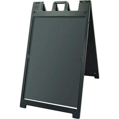 NMC - 24" Wide x 36" High Sign Compatiblity, Rigid Plastic Square Floor Sign Holder - Black, 45" Holder Height - USA Tool & Supply