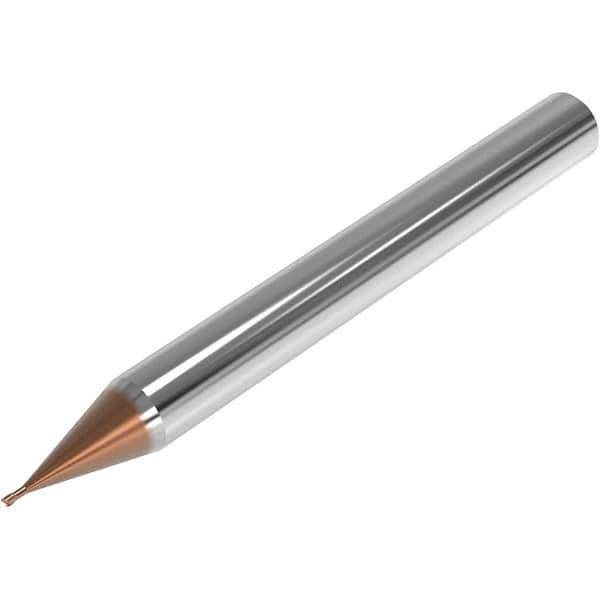 Seco - 1.2mm, 2 Flute, Single End, Solid Carbide, 0.05mm Corner Radius End Mill - 50mm OAL, 28° Helix, Right Hand Flute, 0.9mm LOC, Right Hand Cut, 1.8mm Extended Reach - USA Tool & Supply