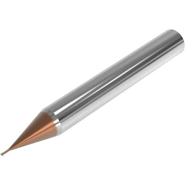 Seco - 1.2mm, 2 Flute, Single End, Solid Carbide, 0.1mm Corner Radius End Mill - 50mm OAL, 28° Helix, Right Hand Flute, 0.9mm LOC, Right Hand Cut, 4.5mm Extended Reach - USA Tool & Supply