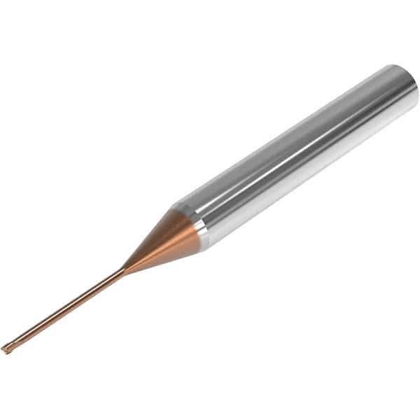 Seco - 1mm, 2 Flute, Single End, Solid Carbide, 0.05mm Corner Radius End Mill - 60mm OAL, 28° Helix, Right Hand Flute, 0.75mm LOC, Right Hand Cut, 15mm Extended Reach - USA Tool & Supply