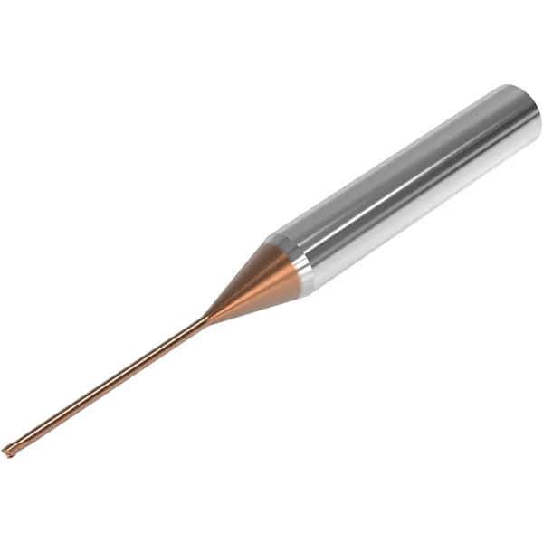 Seco - 1mm, 2 Flute, Single End, Solid Carbide, 0.05mm Corner Radius End Mill - 60mm OAL, 28° Helix, Right Hand Flute, 0.75mm LOC, Right Hand Cut, 20mm Extended Reach - USA Tool & Supply