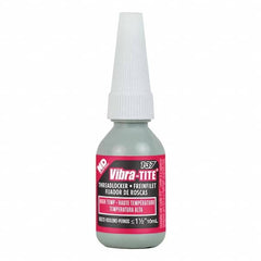 Vibra-Tite - 10 mL Bottle, Red, High Temp/High Strength Threadlocker - USA Tool & Supply