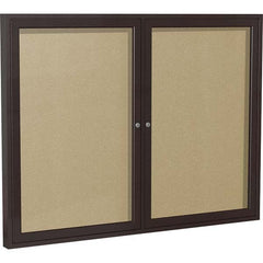 Ghent - Cork Bulletin Boards Style: Enclosed Outdoor Bulletin Board Color: Caramel - USA Tool & Supply