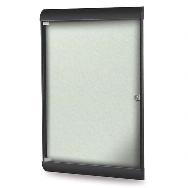 Ghent - Cork Bulletin Boards Style: Enclosed Bulletin Board Color: Silver - USA Tool & Supply