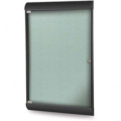 Ghent - Cork Bulletin Boards Style: Enclosed Bulletin Board Color: Stone - USA Tool & Supply