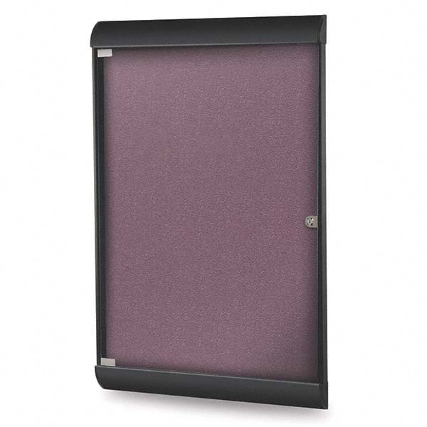 Ghent - Cork Bulletin Boards Style: Enclosed Bulletin Board Color: Berry - USA Tool & Supply