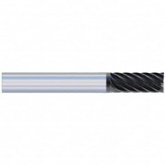 Accupro - 5/8" Diam 8 Flute Solid Carbide 0.06" Corner Radius End Mill - USA Tool & Supply
