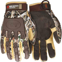 MCR Safety - Size M Synthetic Suede Work Gloves - For Cold Weather, Uncoated, Adjustable Closure Cuff, Full Fingered, Camouflage, Paired - USA Tool & Supply
