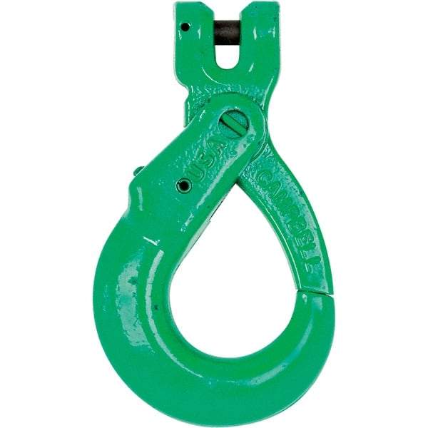 Campbell - 3/8" Chain Diam, 100 Chain Grade Clevis Hook - 8,800 Lb Capacity, 7/16" ID, 1/2" Pin Diam, 1-7/8" Hook Throat, 5-5/32" OAL, 1-1/8" Hook Width - USA Tool & Supply