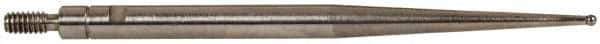 INTERAPID - 0.031" Ball Diam, Carbide, Ball Test Indicator Contact Point - 1-3/8" Contact Point Length, Use with Brown & Sharpe Interapid 312 Dial Test Indicators (Except 74.111965 & 74.111958) - USA Tool & Supply