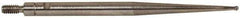INTERAPID - 0.031" Ball Diam, Carbide, Ball Test Indicator Contact Point - 1-3/8" Contact Point Length, Use with Brown & Sharpe Interapid 312 Dial Test Indicators (Except 74.111965 & 74.111958) - USA Tool & Supply