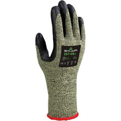 SHOWA - Size 2XL (10), ANSI Cut Lvl A7, Puncture Lvl 2, Abrasion Lvl 4, Foam Nitrile Coated Kevlar/Stainless Steel Cut Resistant Gloves - Exact Industrial Supply