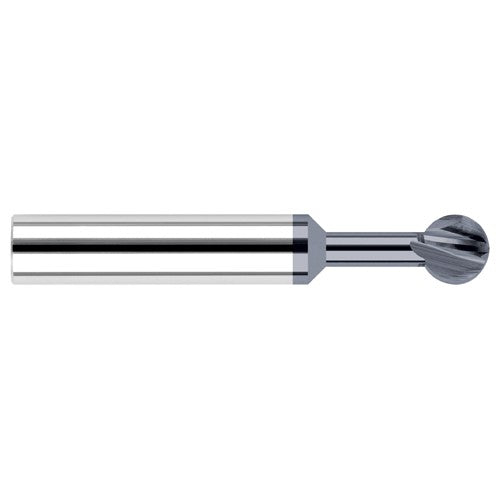 Undercutting End Mills - 0.5000″ (1/2″) Cutter Diameter × 0.1870″ (3/16″) Neck Length × 300° Carbide Undercutting End Mill, 4 Flutes, AlTiN Coated - Exact Industrial Supply