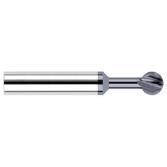 Undercutting End Mills - 0.5000″ (1/2″) Cutter Diameter × 0.7500″ (3/4″) Neck Length × 300° Carbide Undercutting End Mill, 4 Flutes, AlTiN Coated - Exact Industrial Supply