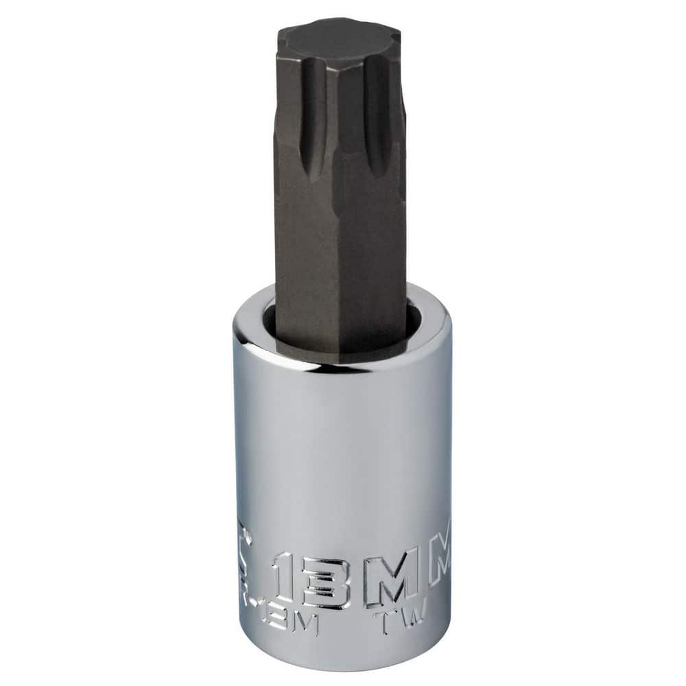 Hand Hex & Torx Bit Sockets; Socket Type: Hex Bit Socket; Tool Type: Hex Bit Socket; Hex Size (mm): 13.000; Bit Length (Inch): 2-3/4; Bit Length: 2.75 in; Insulated: No; Material: Steel; Finish: Chrome-Plated; Overall Length (Inch): 2-3/4 in; Non-sparking